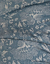 Lycra blu con stampa ornamentale