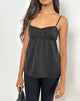 Immagine di Camden Longline Cami Top in satin nero