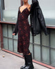 immagine di Camelia Maxi Dress in velluto a grappolo rosa