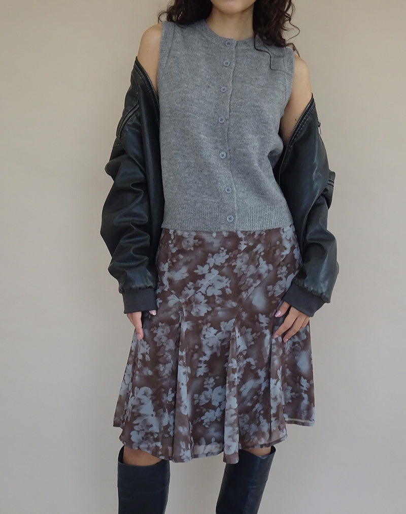 Cancri Button Through Vest in grigio