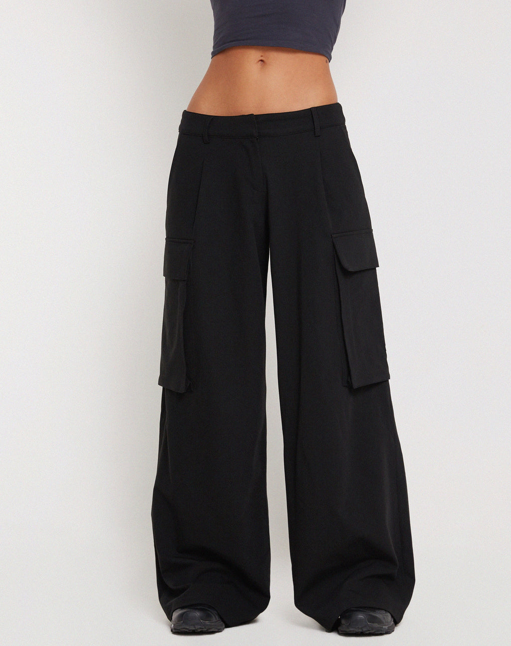 Pantaloni a gamba larga Candala in nero
