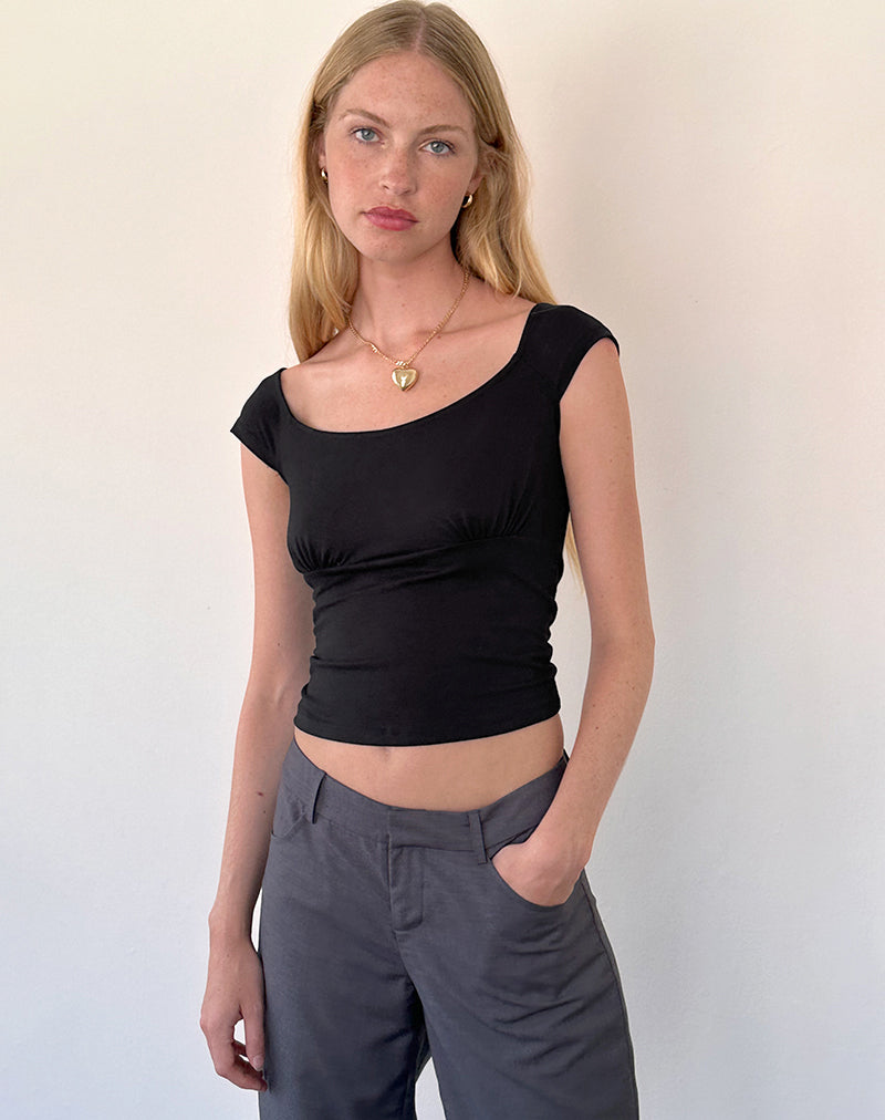 Immagine di Cania Top corsetto in lycra nero