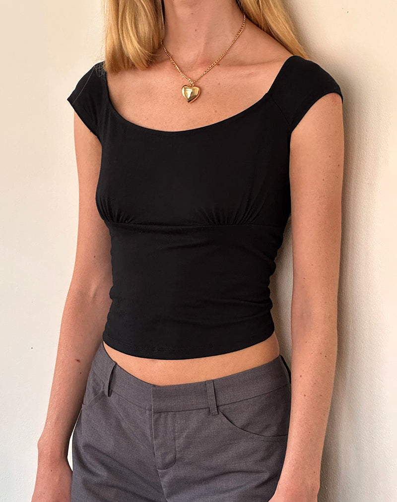 Immagine di Cania Top corsetto in lycra nero