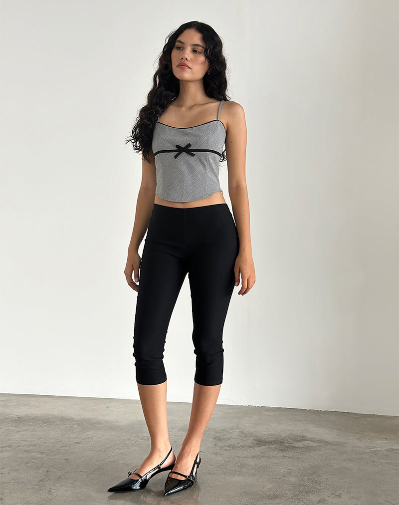 immagine di Canika Corsetto Top in Multi Check Bianco e Nero