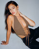 Immagine di Canisba Crop Top in gessato marrone