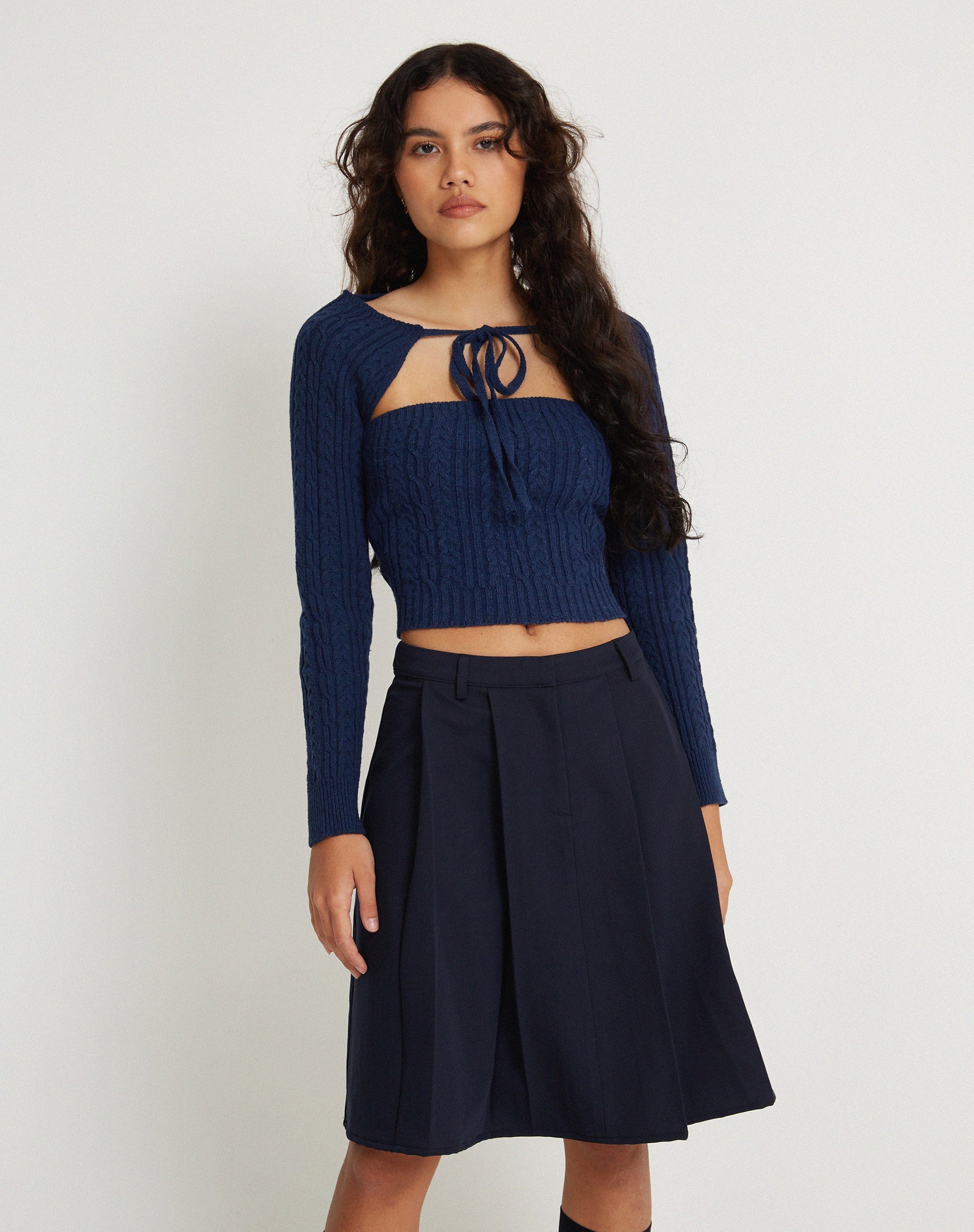 immagine di Canita Arinah Top a maniche lunghe in blu navy