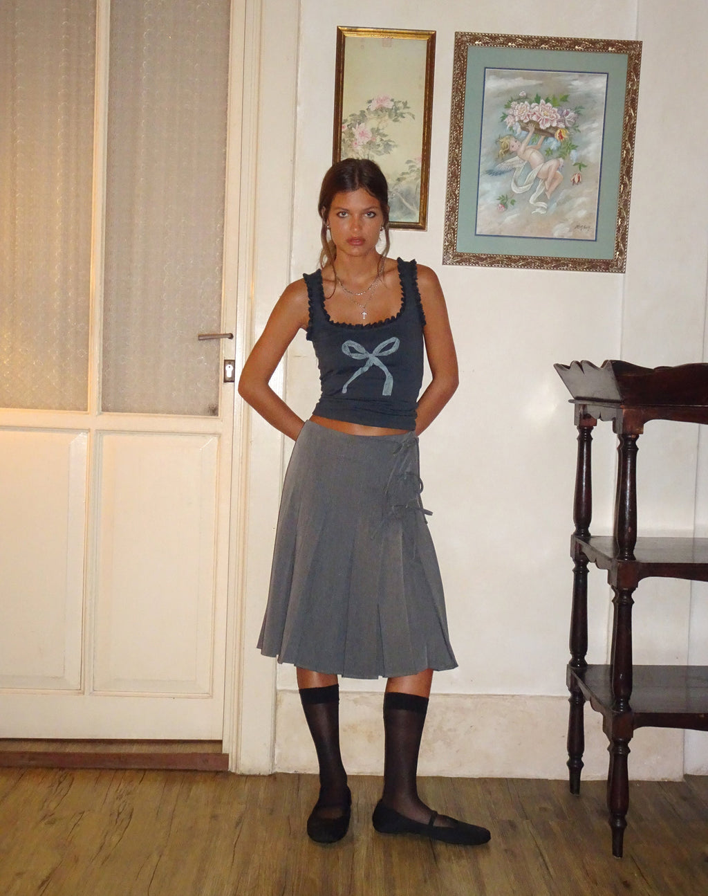 Gilet Carillo in pizzo con stampa a fiocchi Ocean Storm