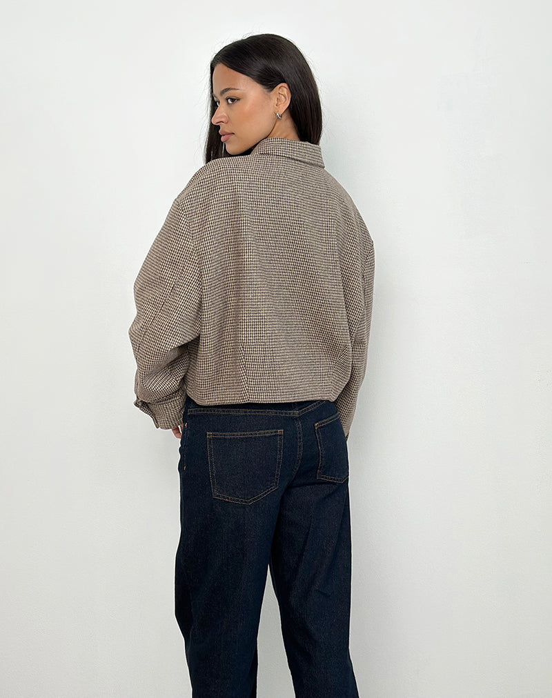 Immagine di Carlo Cropped Jacket in Check Brown