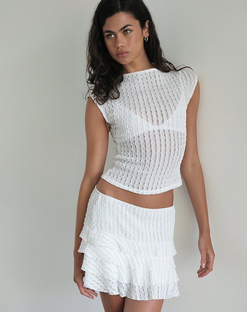Immagine di Nova Top in bianco raggrinzito