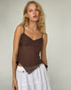 Immagine di Carmeline Longline Cami Top in Shimmer Brown