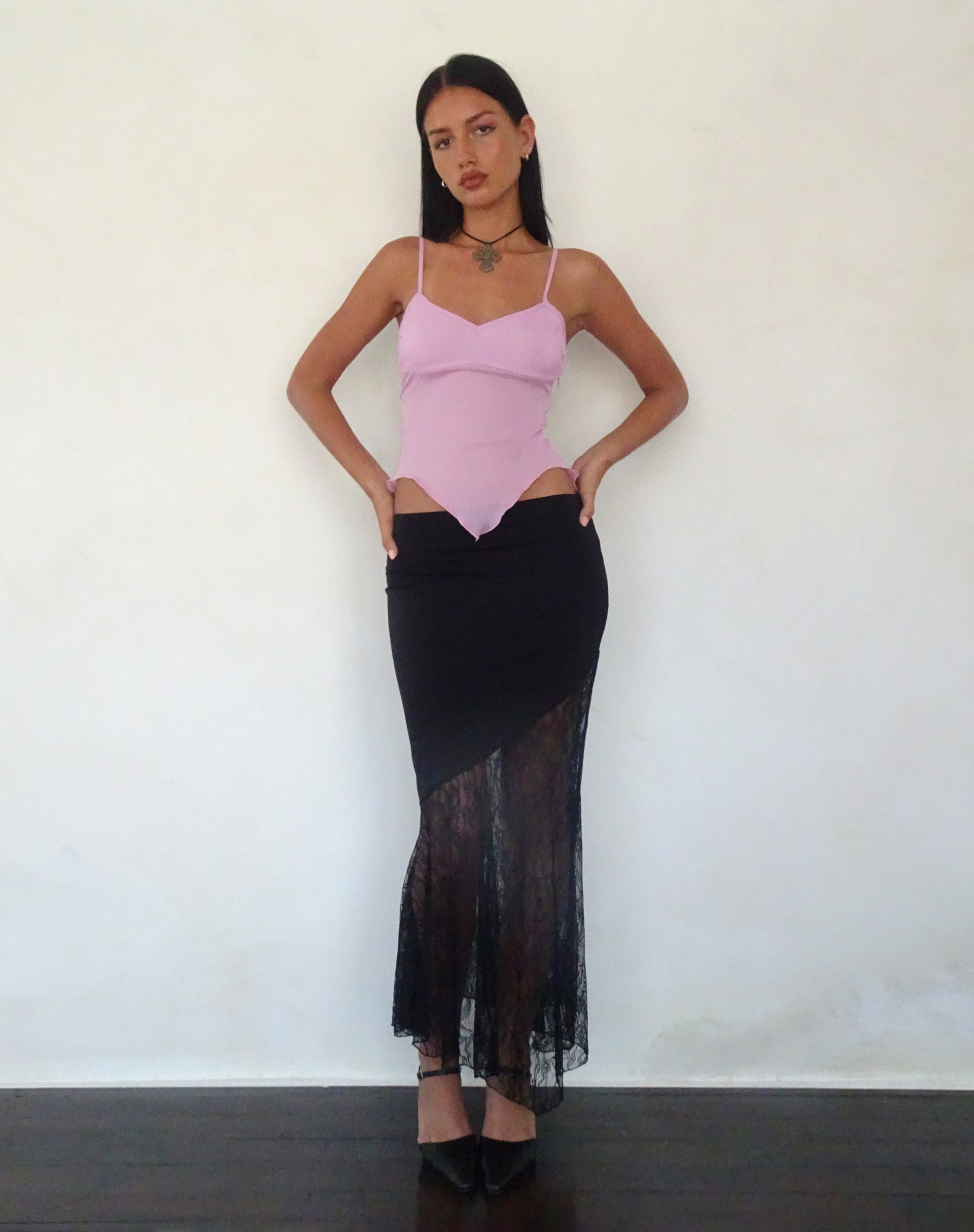 Immagine di Carmeline Longline Cami Top in Shimmer Pink