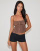 Immagine di Carmina Tie Front Top in maglia marrone