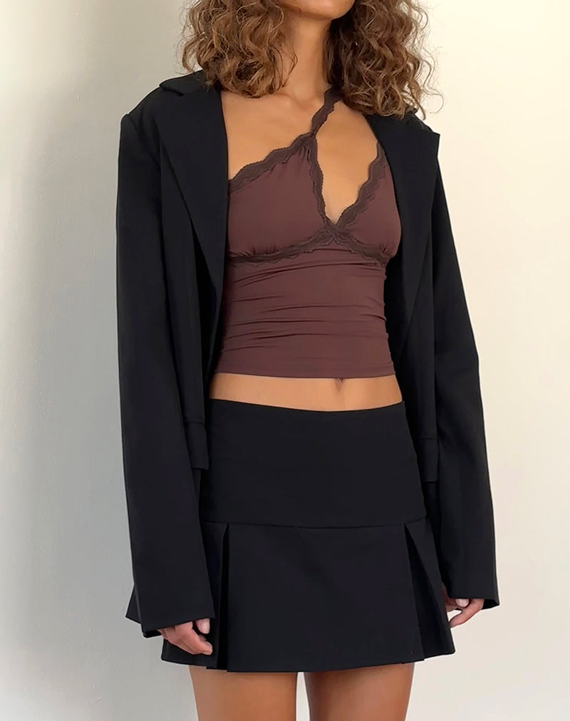 Immagine di Carolina One Shoulder Top in Mocca
