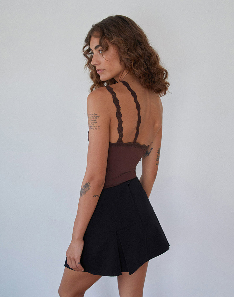Immagine di Carolina One Shoulder Top in Mocca