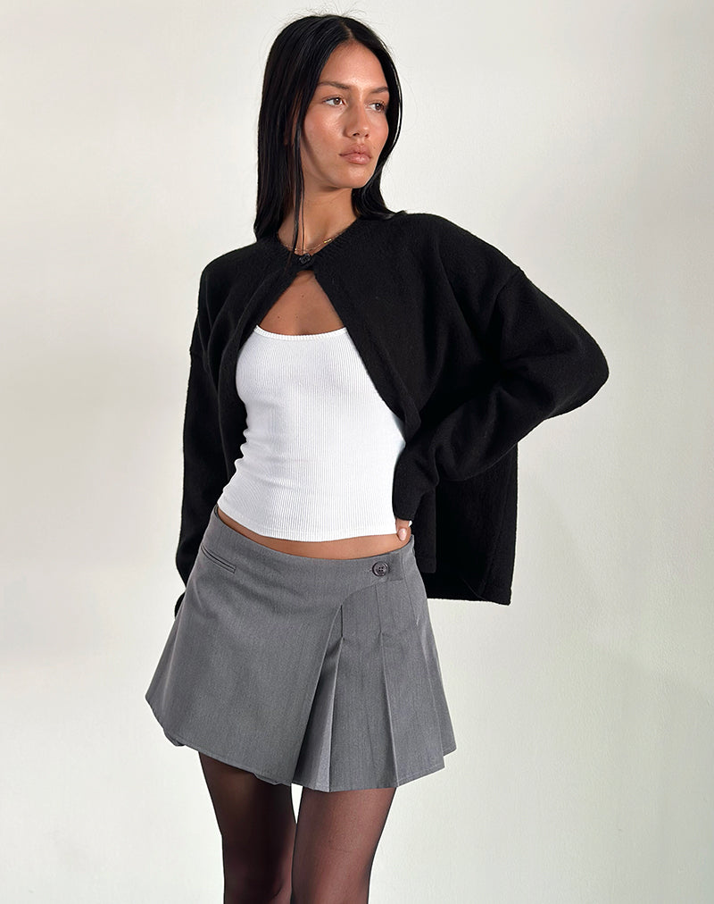 Immagine di Carwita Pannello Wrap Mini Skirt in Charcoal