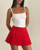 immagine di Casini Mini Skirt in morbido rosso sartoriale
