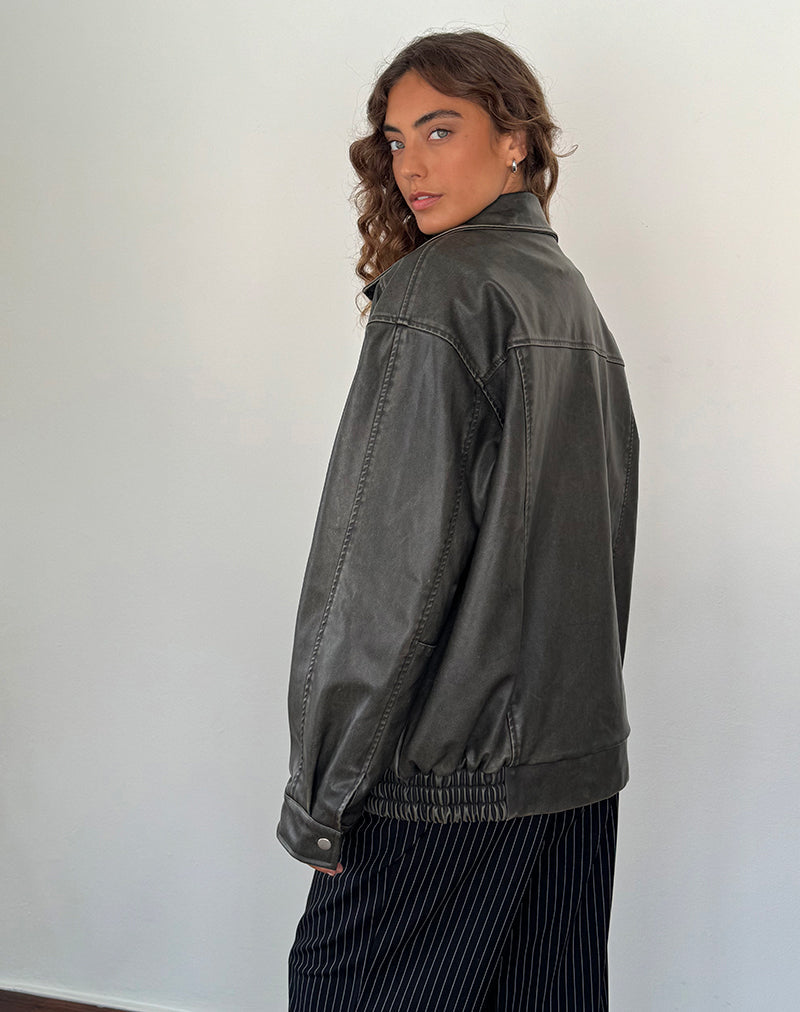 Immagine della giacca Cavita Distressed in PU Olive