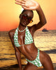 Immagine di Cerry Bikini Top con bandiera quadrata Verde