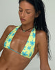 Immagine di Cerry Bikini Top in giallo dipinto di fiori
