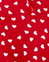 Rosso con cuori bianchi