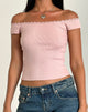 immagine di Chacha Top in pizzo a coste Pink Lady