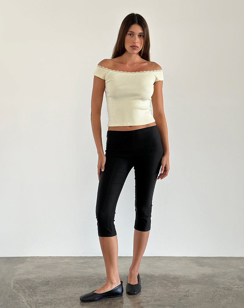 Immagine di Chacha Top in pizzo a coste Buttercream