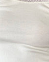 Pizzo a coste bianco sporco