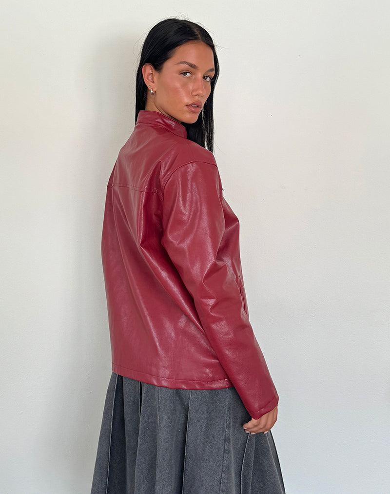 Immagine della giacca Charlize Moto in PU Rosso