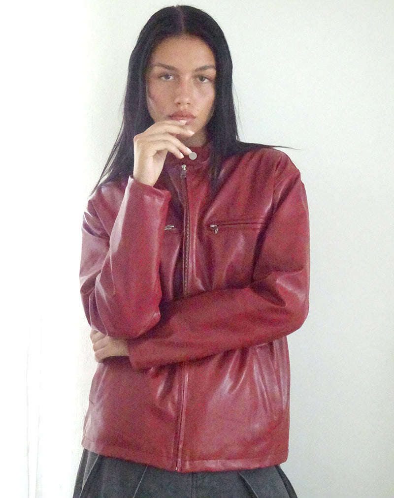 Immagine della giacca Charlize Moto in PU Rosso