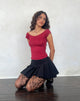Immagine di Charya Off The Shoulder Top in Adrenaline Red