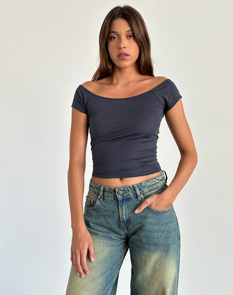 Immagine di Charya Off The Shoulder Top in Ocean Storm