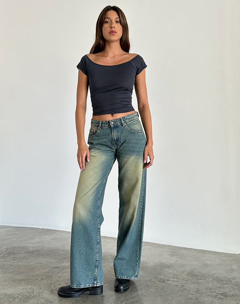 Immagine di Charya Off The Shoulder Top in Ocean Storm