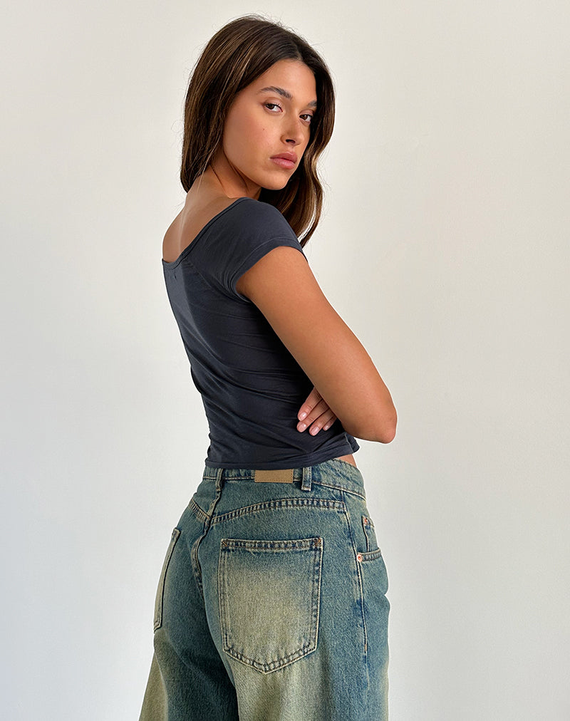 Charya - Top off the shoulder in Ocean Storm