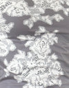  Pizzo floreale grigio