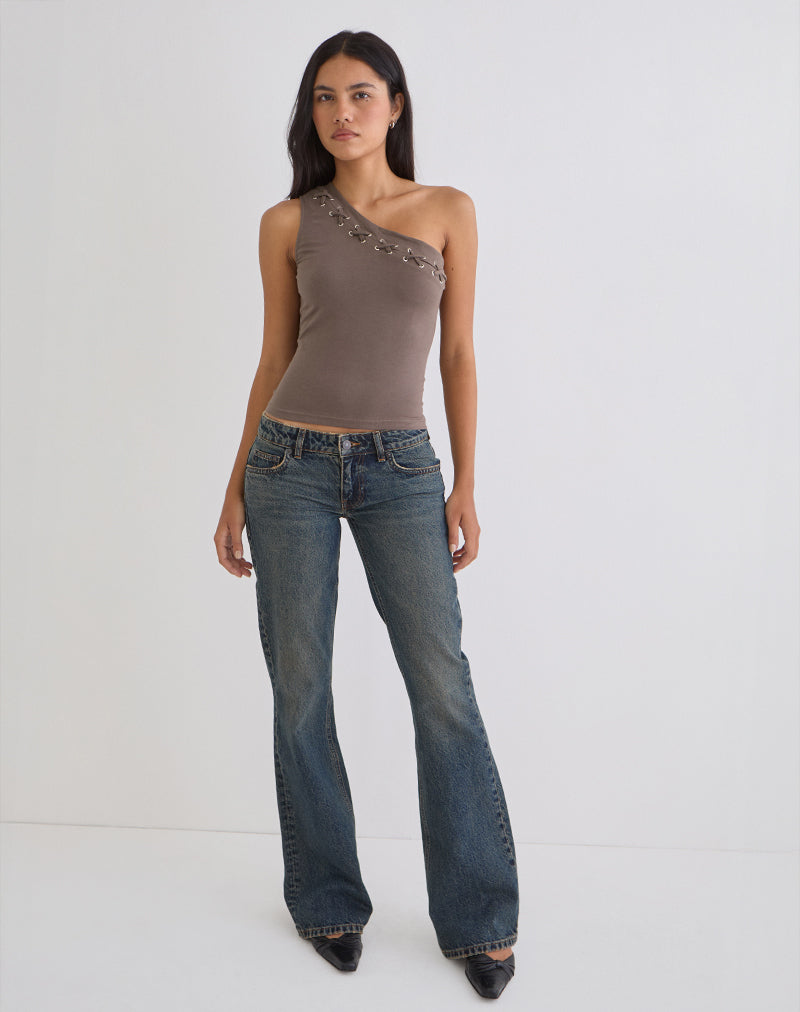 Immagine del top con lacci Chivago Cross in Coffee Quartz