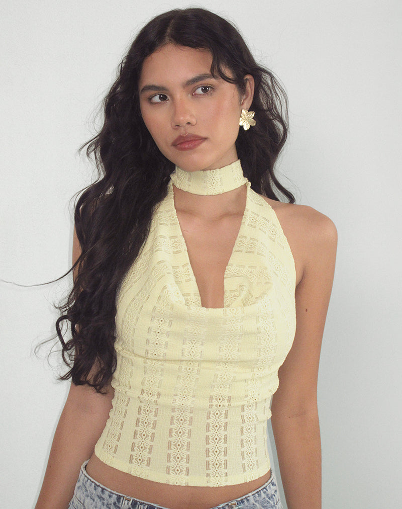 Immagine di Chupa Top in pizzo Broderie Flower Lemon