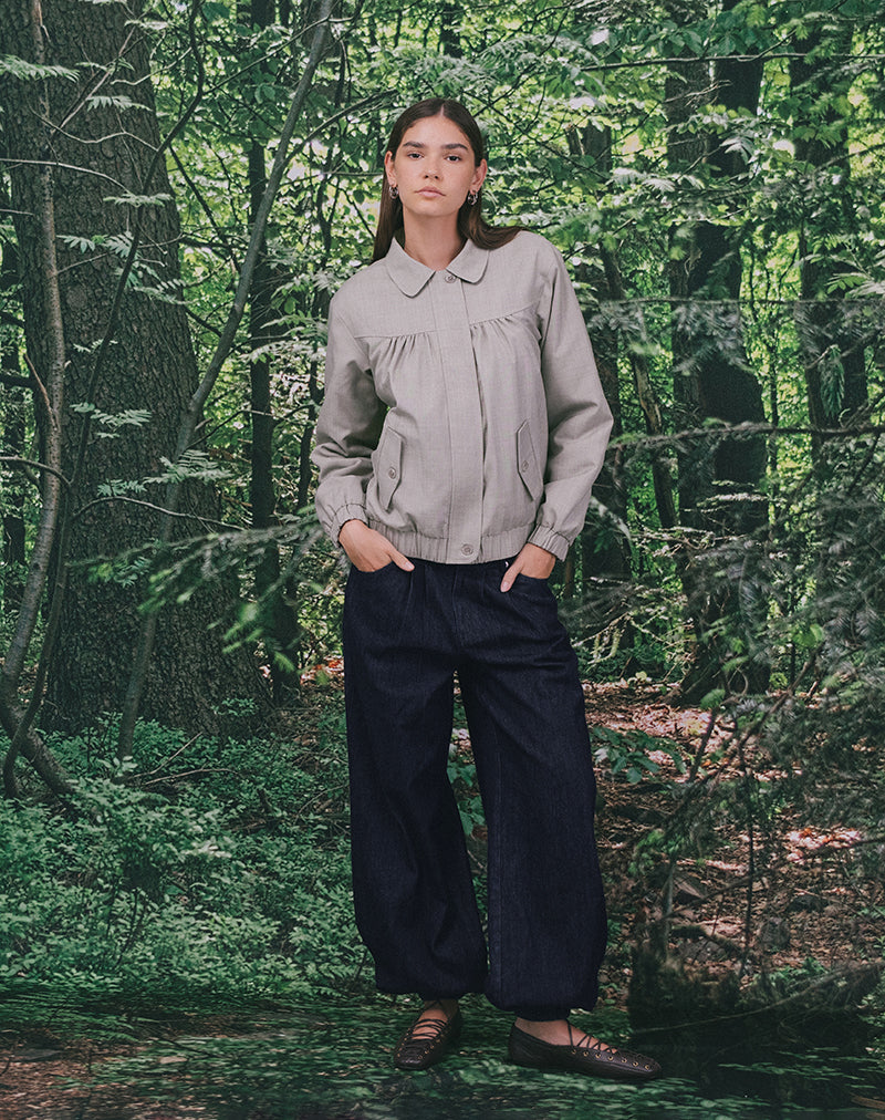 Immagine della giacca con colletto Cindari in grigio