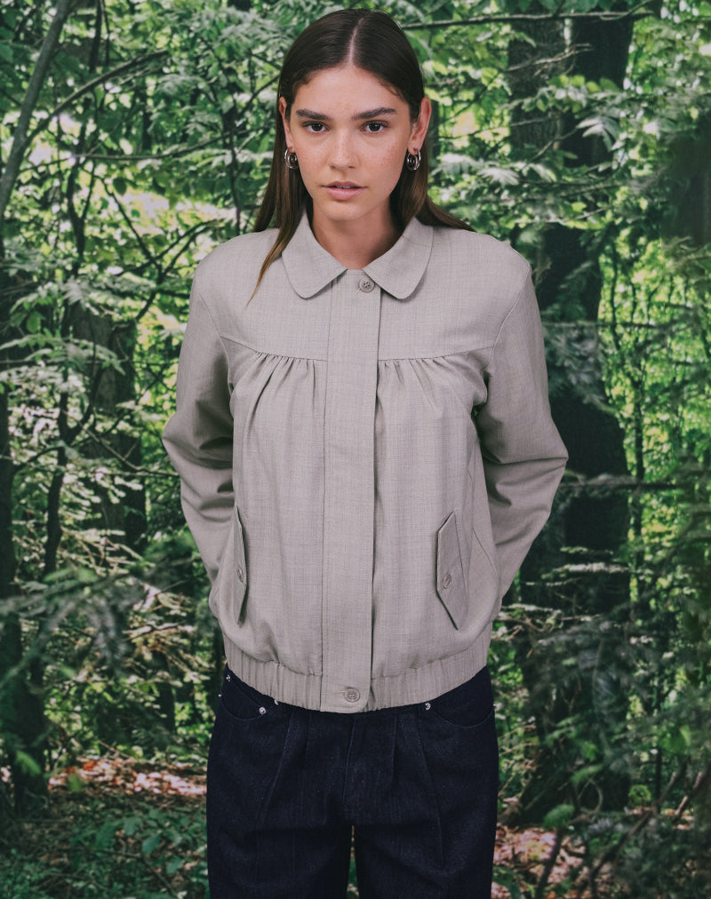 Immagine della giacca con colletto Cindari in grigio