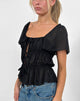 Immagine di Cintan Tie Front Top in nero