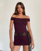 Immagine di Ciya Mini Dress in costina spessa Oxblood