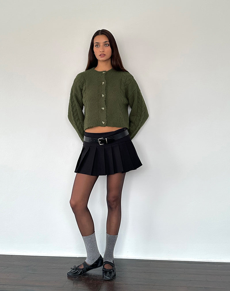 Immagine di Claire Knit Cardigan in verde bosco