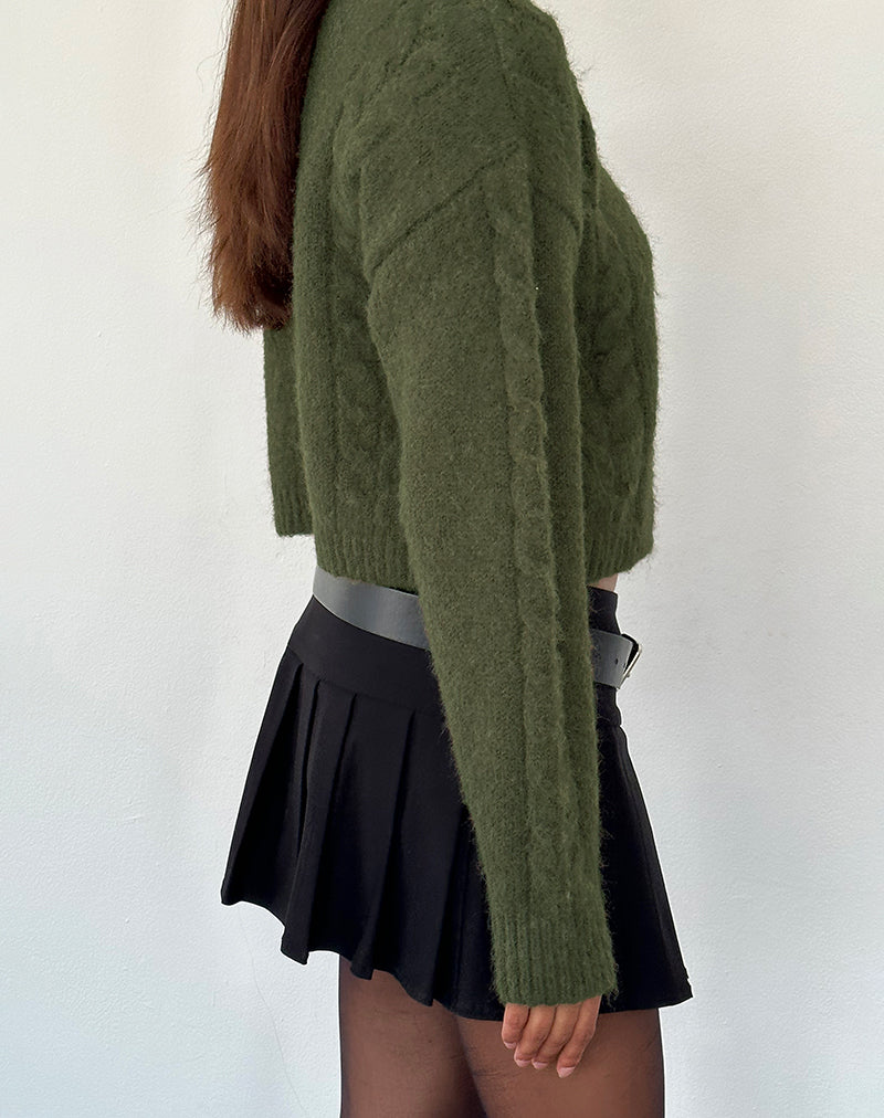 Immagine di Claire Knit Cardigan in verde bosco