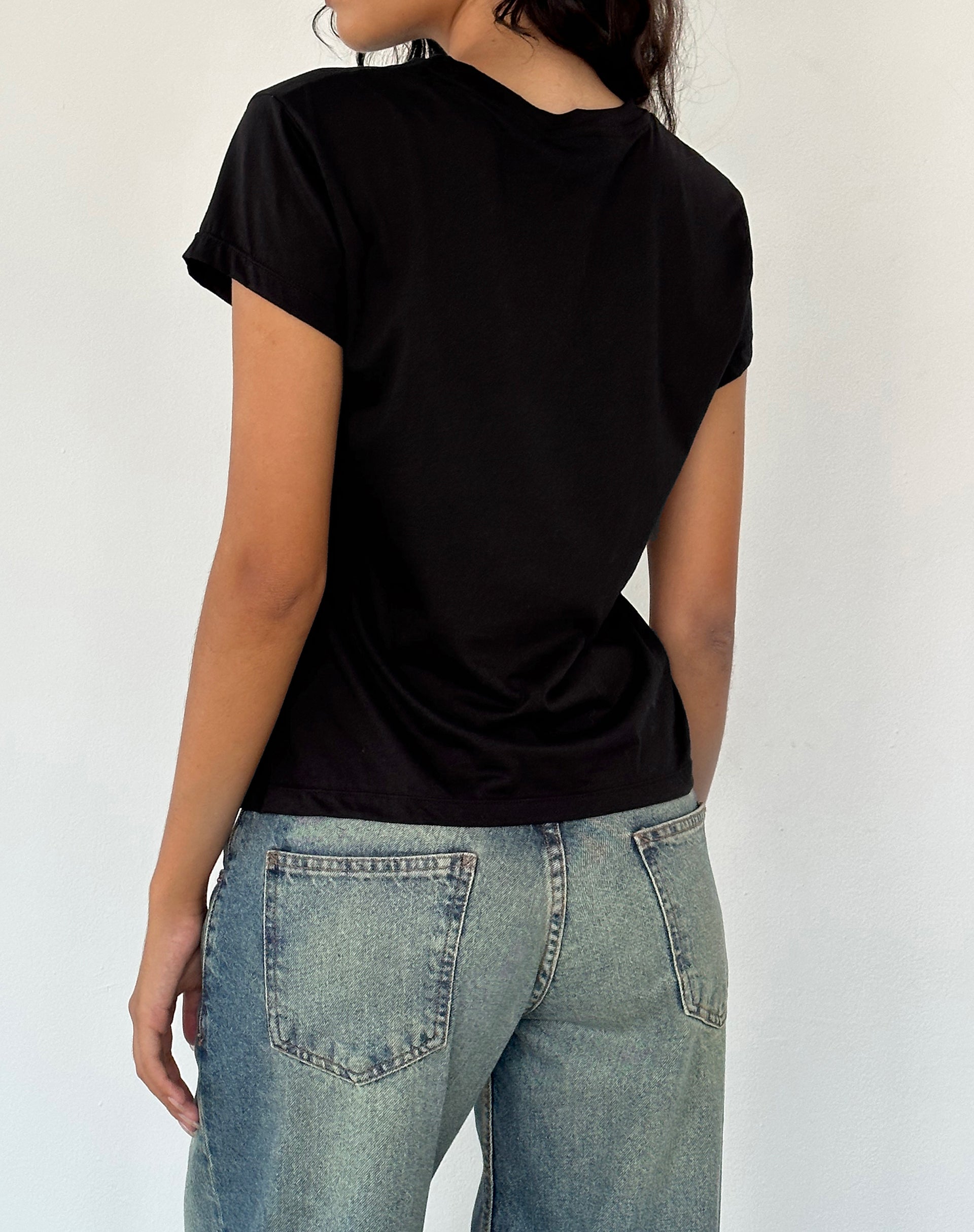 Immagine di Clio Baggy Tee in jersey di tessuto nero