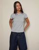 Immagine di Clio Baggy Tee in Grey Marl