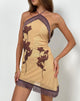 Immagine di Clooney Abito con frange in fiore giallo marrone