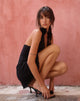 Immagine di Codaline Mini Dress con dettaglio rosetta in nero