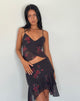 Immagine di Cojira Top a farfalla in rete con rose vintage nero