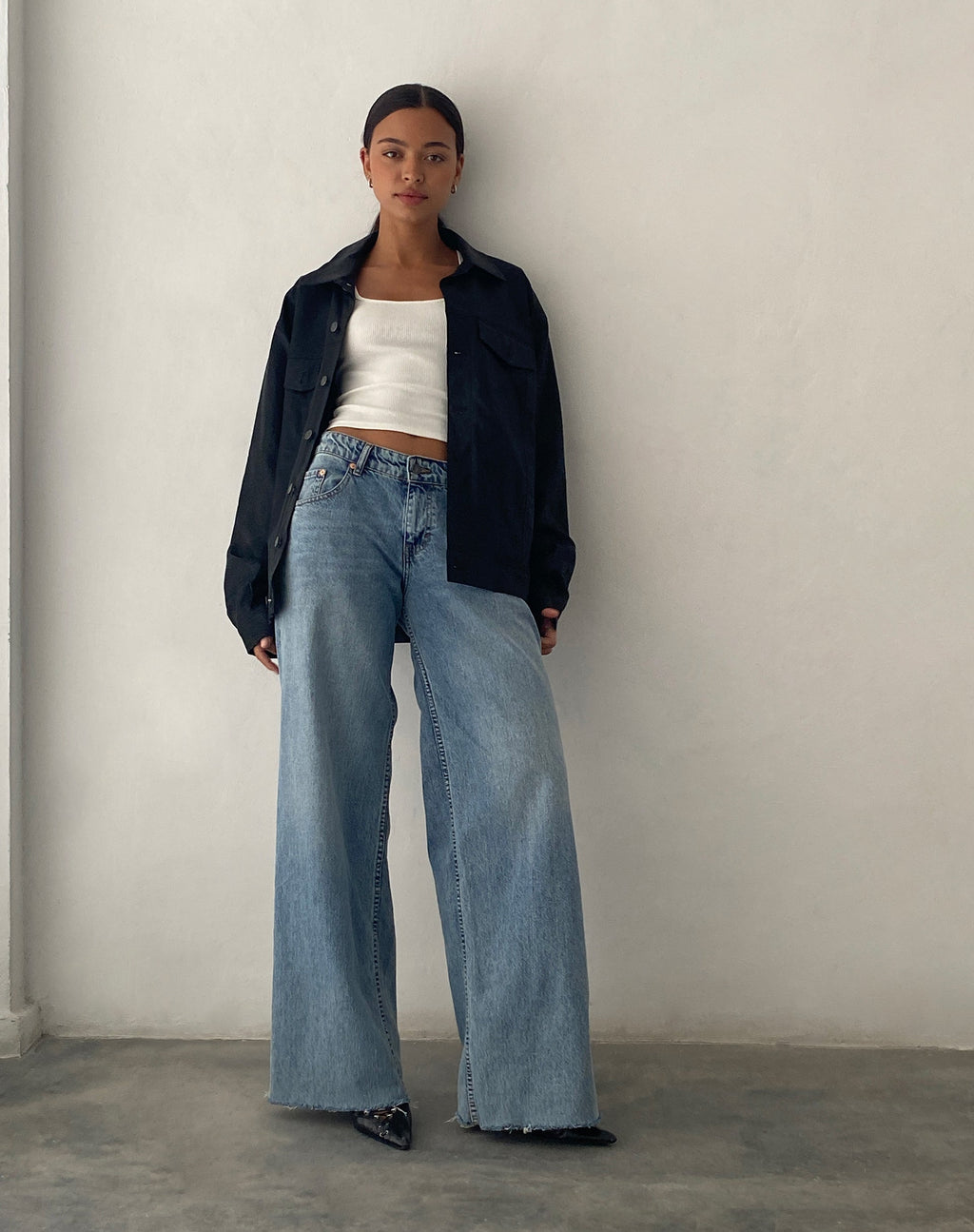 Giacca Colleen oversize in PU nero