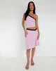 Immagine di Laudine Midi Skirt in Lavanda con pizzo al cioccolato amaro