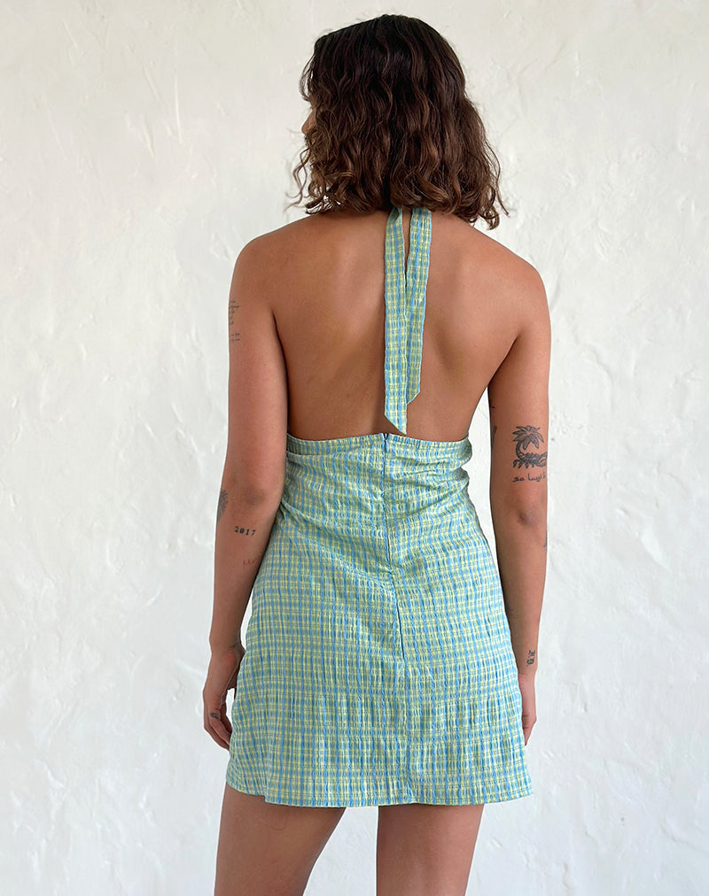 Immagine di Corla Mini Dress in Check Green